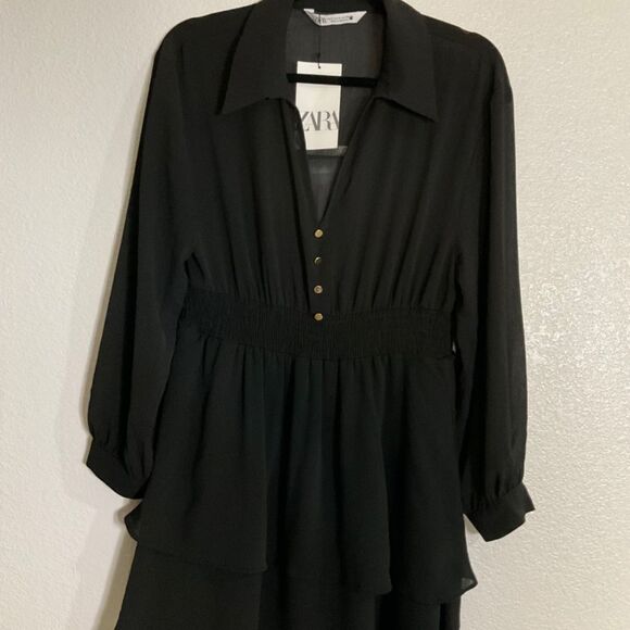 ZARA  Short Double Layer Dress NWT SIZE‎ M - Picture 6 of 9